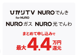 NURO光 オプション キャッシュバック